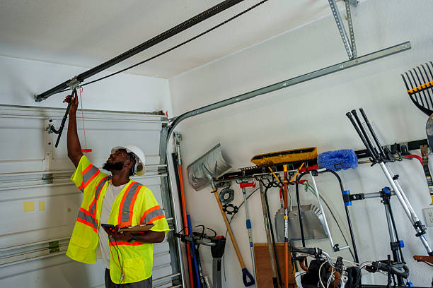 Professional Garage Door Panel Replacement technician working in Fredonia, NY